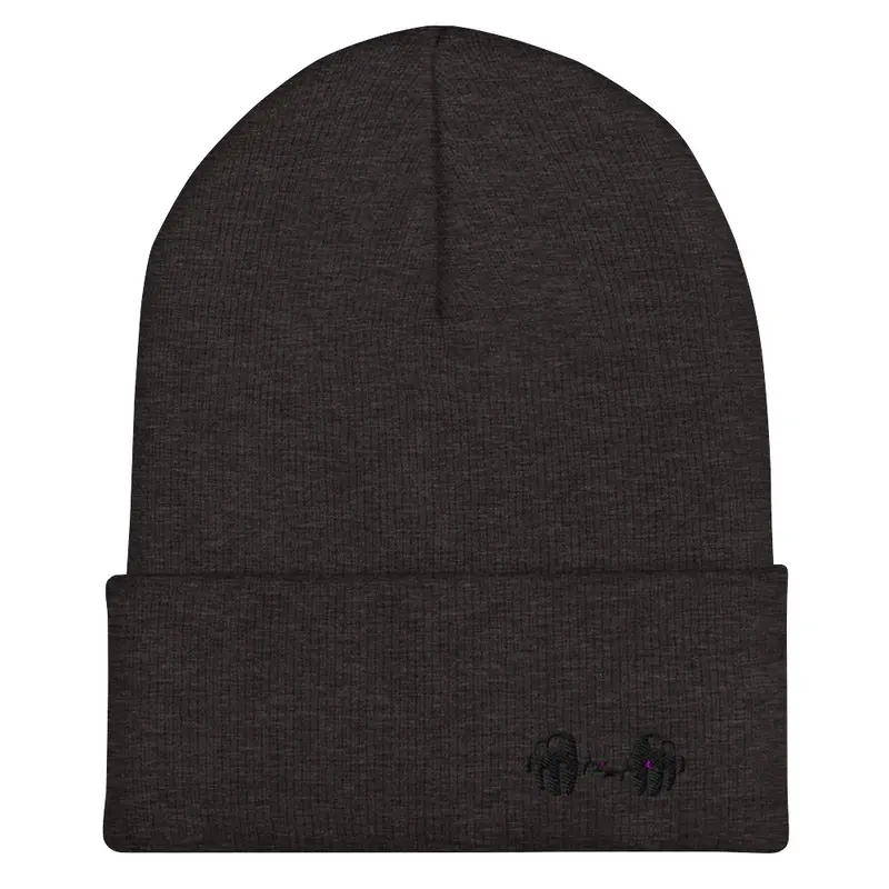 Men Echo Fit Black logo Beanie