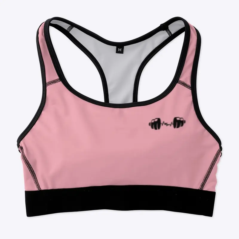 Women Echo Fit Black Logo Sports Bra